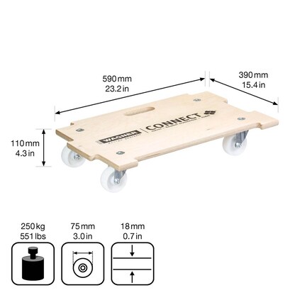 Artikelbild 3 für WAGNER® design yourself Transportroller MM 1382 bis 250,0 kg, Artikelnummer 419529