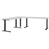 Artikelbild 1 für GERMANIA Agenda Office Schreibtisch lichtgrau L-Form, C-Fuß-Gestell schwarz 220,0 x 240,0 cm, Artikelnummer 661878