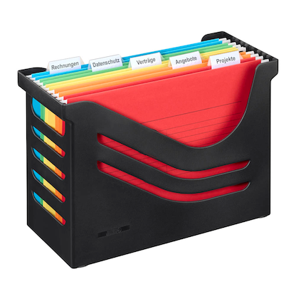 Artikelbild für Jalema Hängeregistraturkorb mit Mappen Silky Touch schwarz, Artikelnummer 193892
