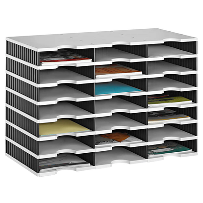 Artikelbild für styro Sortierstation Styrodoc grau/schwarz mit 21 Fächern, Artikelnummer 435792