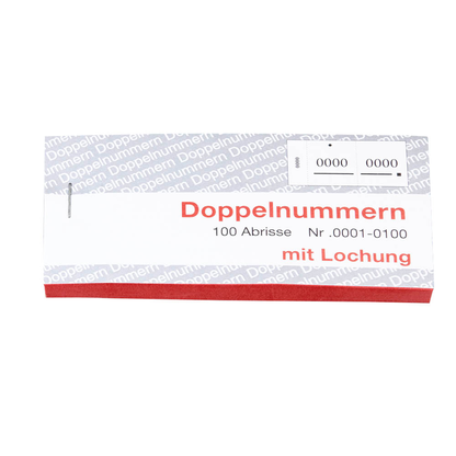 Artikelbild 2 für WOLF & APPENZELLER Doppelnummernblöcke 01-100, 101-200, 201-300, 301-400, 401-500, rot, 5 Blöcke, Artikelnummer 394256