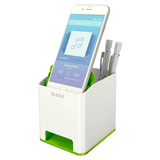 Artikelbild 1 für LEITZ Stiftehalter WOW Duo Colour perlweiß/grün Polystyrol 2 Fächer 9,0 x 10,1 x 10,0 cm, Artikelnummer 908520