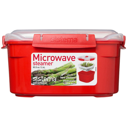 Artikelbild 2 für sistema® Mikrowellen-Dampfgarer rot 2,4 l, 1 St., Artikelnummer 593097