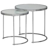 Artikelbild 1 für WOHNLING Beistelltische-Set rund Glas silber, 1 St., Artikelnummer 907893