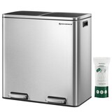 Artikelbild 1 für SONGMICS Mülltrenner 2x 30,0 l silber, 1 St., Artikelnummer 262309