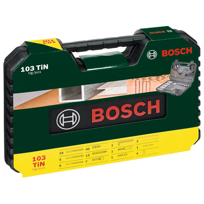 Artikelbild 3 für BOSCH Bohrer- und Bit-Set TiN V-Line Set, 103-teilig, Artikelnummer 208466