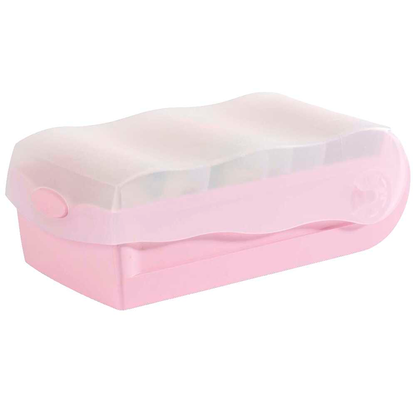 Artikelbild 2 für HAN CROCO Karteikasten DIN A7 für 900 Karteikarten rosa-transparent mit Deckel, Artikelnummer 372827