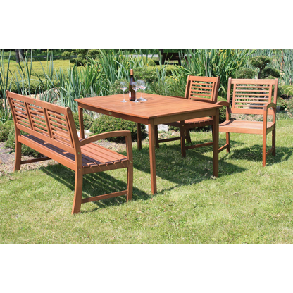 Artikelbild 2 für Garden Pleasure Gartenbank Madison 985008 braun Holz 156,0 cm, Artikelnummer 476426