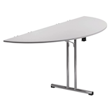 Artikelbild 1 für SODEMATUB Mehrzwecktisch lichtgrau halbrund, Rundrohr chrom, 140,0 x 70,0 x 74,0 cm, Artikelnummer 379982