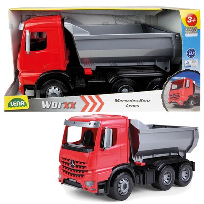 Artikelbild 4 für LENA Worxx Muldenkipper Mercedes Benz Arocs Sandfahrzeug rot, Artikelnummer 879722