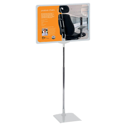 Artikelbild 2 für FRANKEN Infoständer silber DIN A3 29,7 x 1,0 x 32,0 - 62,0 cm, 1 St., Artikelnummer 462232