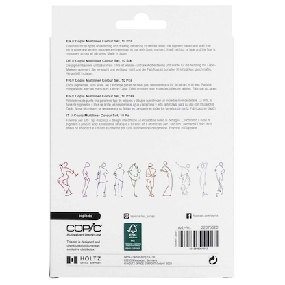 Artikelbild 6 für COPIC® Multiliner Color Fineliner farbsortiert 0,3 mm, 10 St., Artikelnummer 360939