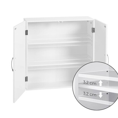 Artikelbild 3 für VASAGLE Bad-Hängeschrank weiß 60,0 x 18,0 x 60,0 cm, Artikelnummer 438378