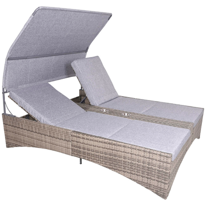 Artikelbild 2 für Garden Pleasure Sonnenliege PESCARA grau Kunststoff, Artikelnummer 544666
