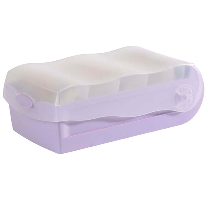 Artikelbild 2 für HAN CROCO Karteikasten DIN A7 für 900 Karteikarten lila-transparent mit Deckel, Artikelnummer 372837