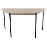 Artikelbild 1 für SODEMATUB Mehrzwecktisch lichtgrau, blau halbrund, Vierkantrohr blau, 140,0 x 70,0 x 74,0 cm, Artikelnummer 479030