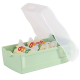 Artikelbild 1 für HAN CROCO Karteikasten DIN A8 für 500 Karteikarten pastellgrün-transparent mit Deckel, Artikelnummer 372739