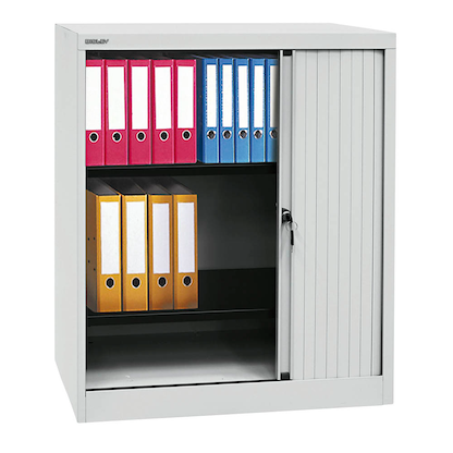 Artikelbild 3 für BISLEY Rollladenschrank lichtgrau 2 Fachböden 80,0 x 43,0 x 103,0 cm, Artikelnummer 923888