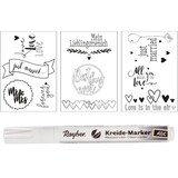 Artikelbild 1 für Rayher Fensterbilder Malvorlagen Hochzeit & Liebe weiß/schwarz, Artikelnummer 199007