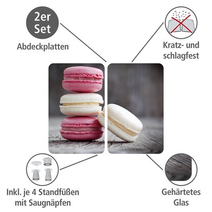 Artikelbild 5 für WENKO Herdabdeckplatten Macarons bunt, 2 St., Artikelnummer 529844