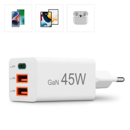 Artikelbild 6 für hama GaN-Ladeadapter weiß, 45 Watt, Artikelnummer 280679