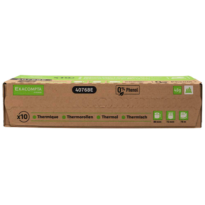 Artikelbild 4 für Exacompta Thermorollen 8,0 cm x 76,0 m, 10 Rollen, Artikelnummer 346553