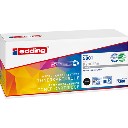 Artikelbild 2 für edding EDD-5001 schwarz Toner kompatibel zu KYOCERA TK-130, Artikelnummer 284529