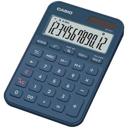 Artikelbild 2 für CASIO MS-20YC-NY Taschenrechner marineblau, Artikelnummer 776522