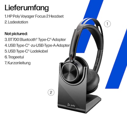 Artikelbild 10 für poly VoyagerFocus 2 UC Bluetooth-Headset schwarz, Artikelnummer 514769