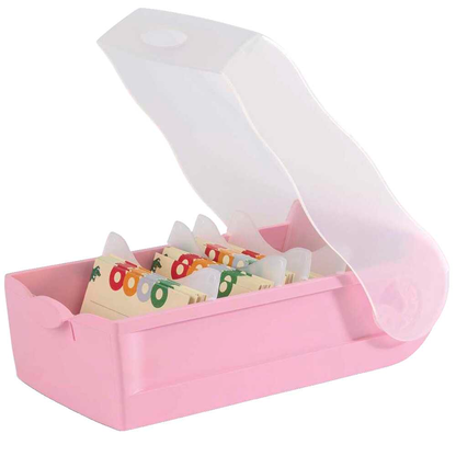 Artikelbild für HAN CROCO Karteikasten DIN A8 für 500 Karteikarten pastellrosa-transparent mit Deckel, Artikelnummer 372769