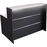 Artikelbild 1 für Kerkmann Empfangstheke BARI gerade, anthrazit, weiß 140,0 x 95,0 x 112,0 cm, Artikelnummer 698485