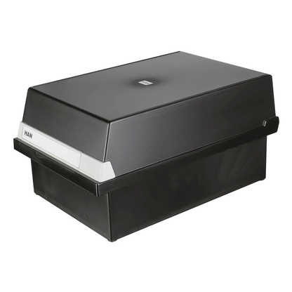 Artikelbild für HAN Karteikasten DIN A5 für 1.300 Karteikarten schwarz mit Deckel, Artikelnummer 748303