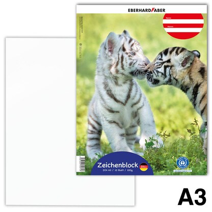 Artikelbild 7 für EBERHARD FABER Zeichenblock DIN A3 100 g/qm, 10 Blatt, 1 Block, Artikelnummer 707533