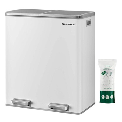 Artikelbild für SONGMICS Mülltrenner 2x 30,0 l weiß, 1 St., Artikelnummer 262267
