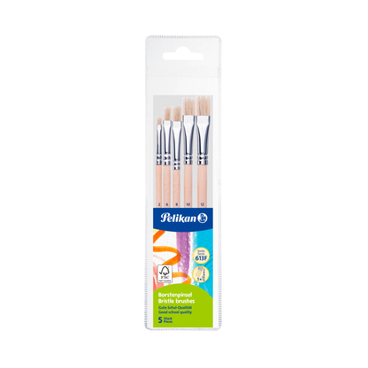 Artikelbild für Pelikan 613F Pinsel-Set Größe 2, 6, 8, 10, 12, 5-teilig, Artikelnummer 574206