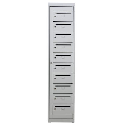 Artikelbild 3 für Gürkan Schließfachschrank lichtgrau 111314, 10 Schließfächer 40,0 x 50,0 x 180,0 cm, Artikelnummer 564676