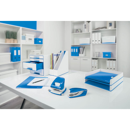 Artikelbild 4 für LEITZ Briefablage WOW Duo Colour perlweiß/blau DIN A4, 1 St., Artikelnummer 313508