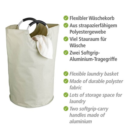 Artikelbild 5 für WENKO Wäschekorb Jumbo beige, 1 St., Artikelnummer 532155