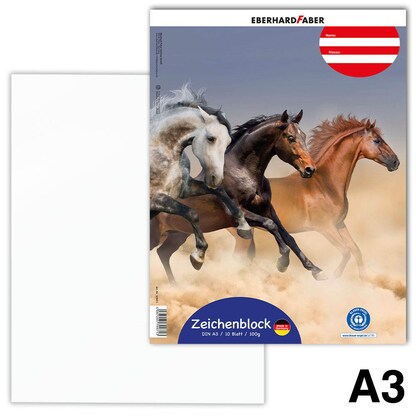 Artikelbild 5 für EBERHARD FABER Zeichenblock DIN A3 100 g/qm, 10 Blatt, 1 Block, Artikelnummer 707533