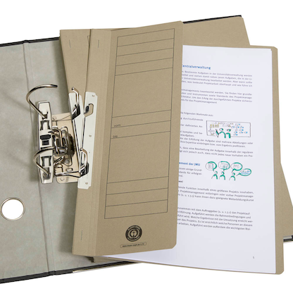 Artikelbild 3 für Einhakhefter Karton grau DIN A4, halber Deckel, 20 St., Artikelnummer 234757