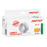 Artikelbild 1 für METO Preisetiketten leuchtorange permanent 26,0 x 16,0 mm, 6 Rollen, Artikelnummer 251339