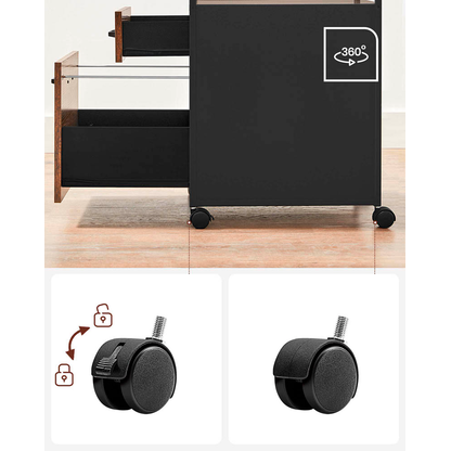 Artikelbild 9 für VASAGLE Rollcontainer braun 2 Auszüge 42,0 x 44,0 x 66,5 cm, Artikelnummer 262968