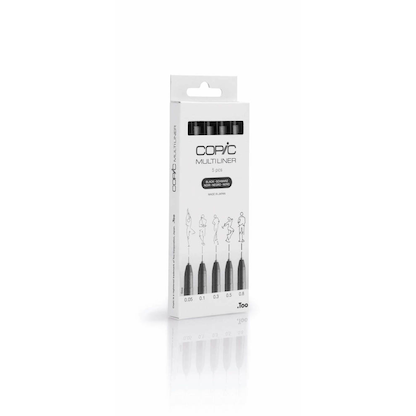 Artikelbild 5 für COPIC® Multiliner Fineliner schwarz 0,05 + 0,1 + 0,3 + 0,5 + 0,8 mm, 5 St., Artikelnummer 361438