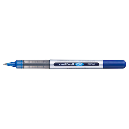 Artikelbild 2 für uni-ball eye micro UB-150E Tintenroller silber 0,2 mm, Schreibfarbe: blau, 12 St., Artikelnummer 778902