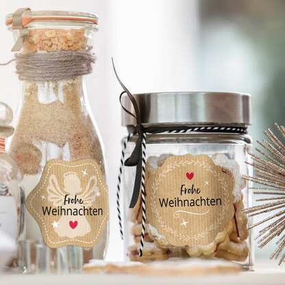 Artikelbild 3 für AVERY Zweckform Aufkleber Frohe Weihnachten, braun, 8 Etiketten, Artikelnummer 723716