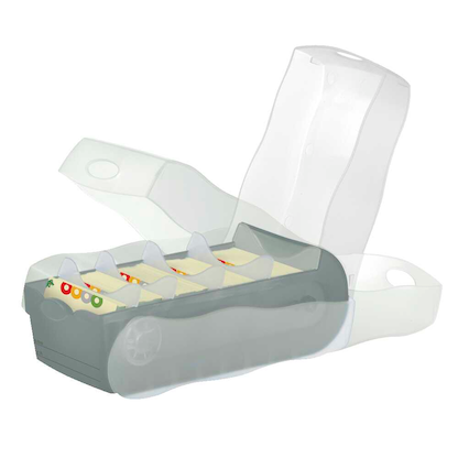 Artikelbild 2 für HAN Croco Karteikasten DIN A8 für 500 Karteikarten grau mit Deckel, Artikelnummer 947234