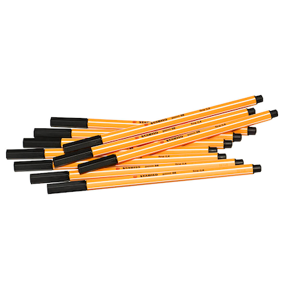 Artikelbild für STABILO point 88 Fineliner schwarz 0,4 mm, 10 St., Artikelnummer 313015