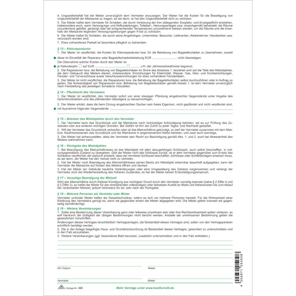 Artikelbild 4 für RNK-Verlag 545 Mietverträge für Häuser, 50 St., Artikelnummer 644272