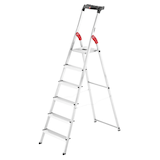 Artikelbild 1 für Hailo Stehleiter einseitig L60 StandardLine silber 6 Stufen, H: 208,0 cm, Artikelnummer 825986