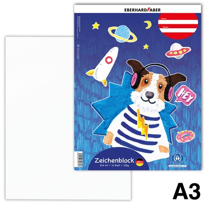 Artikelbild 3 für EBERHARD FABER Zeichenblock DIN A3 100 g/qm, 10 Blatt, 1 Block, Artikelnummer 707533